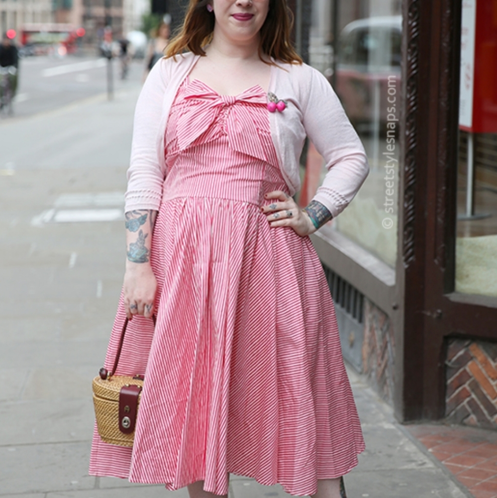 Unique vintage candy stiper dress 2x
